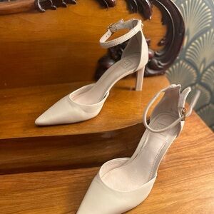 Louise et Cie Cream Ankle Strap Heels